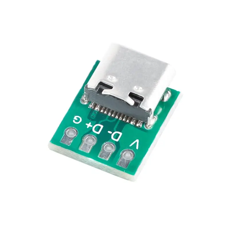 USB 3.1 Type C Connector Board DIY Serial Basic Breakout Female Connector USB Type C Breakout Board with PCB Converter Board