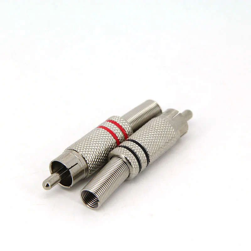 Musical RCA male Sound Silver Plated HIFI Audio Plug Connector Terminal High Quality Speaker Audio Male Connector B4