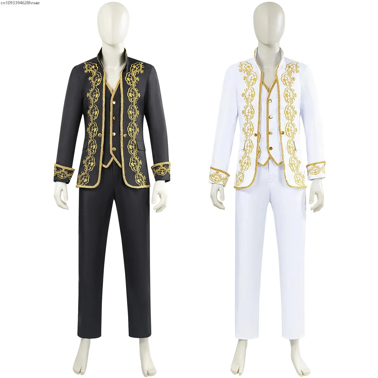 

Mdieval Cosplay Men Victorian Steampunk Royal Prince Costume Vintage Baroque Jacket Vest Coat Pants Wedding Groom Blazer Suit