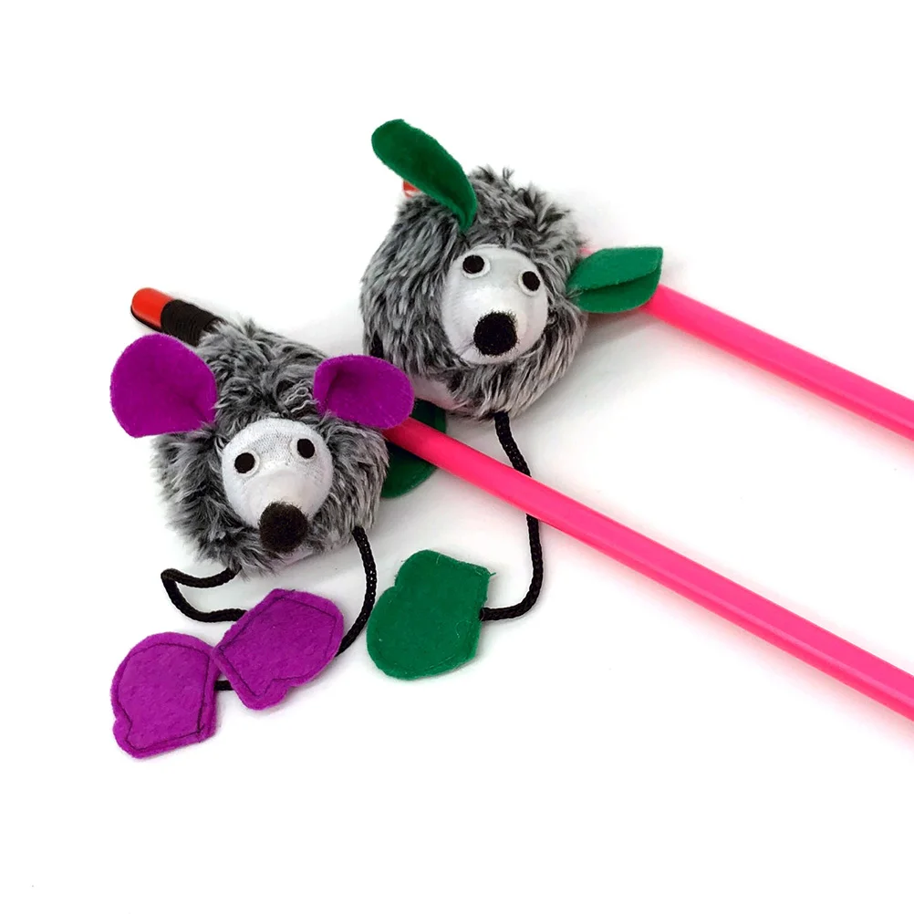 

1pcs Teaser Stick Cat Training Stick Interactive For Cats Training Wand Random Color Pet Play Exercise Tool Cat Teaser