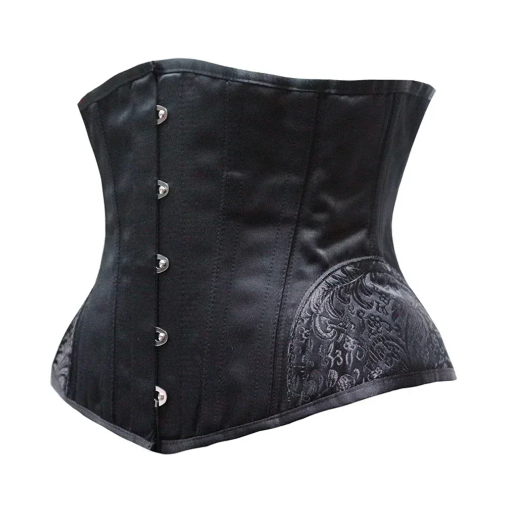 Hourglass Steel Boned Corset Sexy Lace Up Underbust Bustier Waistband Body Shapers Slimming Waist Trainer