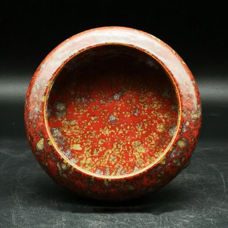 Collect Chinese Ceramics Porcelain Fambe Glaze Small Round Writing-Brush Washer