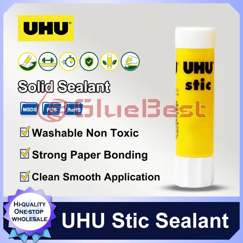 UHU Stic Solid Sealant 8.2g 21g 40g Paper Bonding Supply for Office Craft DIY Projects Stationery Use Scrapbook Card Making Art