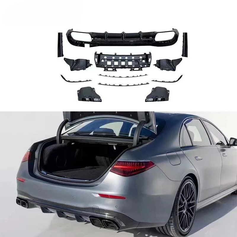 

High quality Car diffuser for Benz S class W223 upgrade S63 diffuser with exhaust pipe 2022-2023