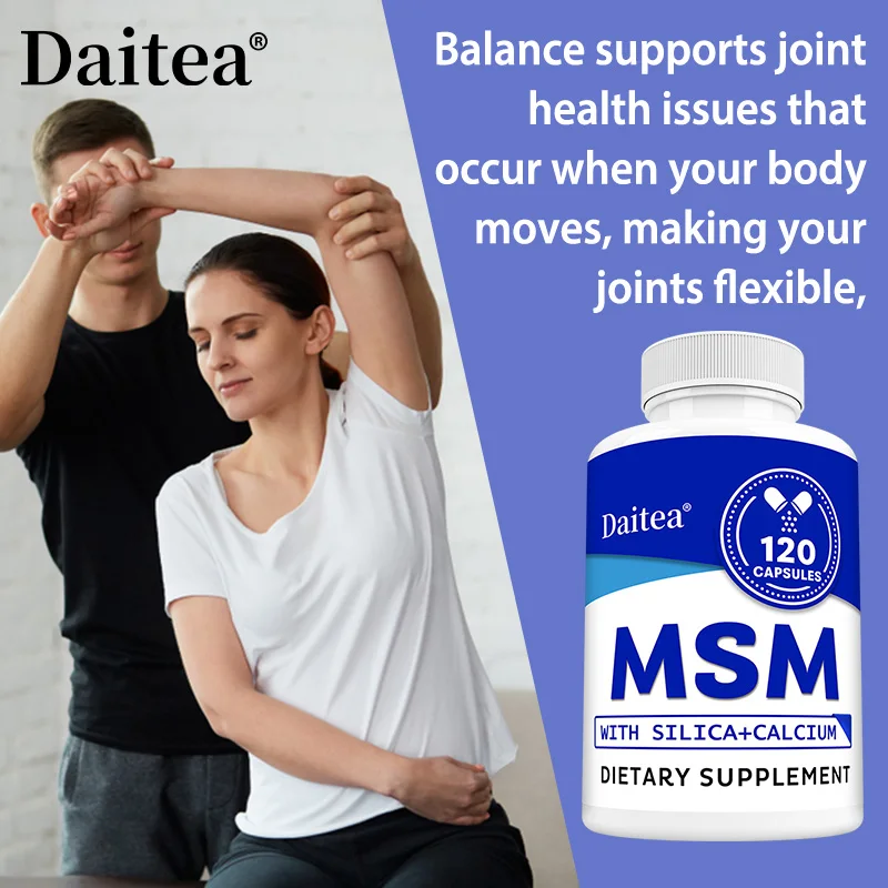 كبسولات مكملة MSM، تدعم المفاصل والشعر وصحة البشرة والأظافر، وتنظيم عملية التمثيل الغذائي في السكر في الدم ، تعزيز المناعة #5