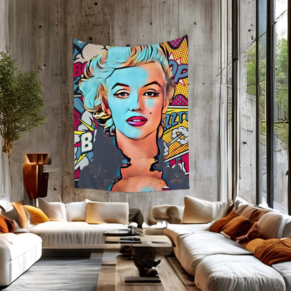 

Marilyn Actor Monroe Paintings Tapestry Anime Tapestry Hippie Flower Wall Carpets Dorm Decor Wall Hanging Home Decor