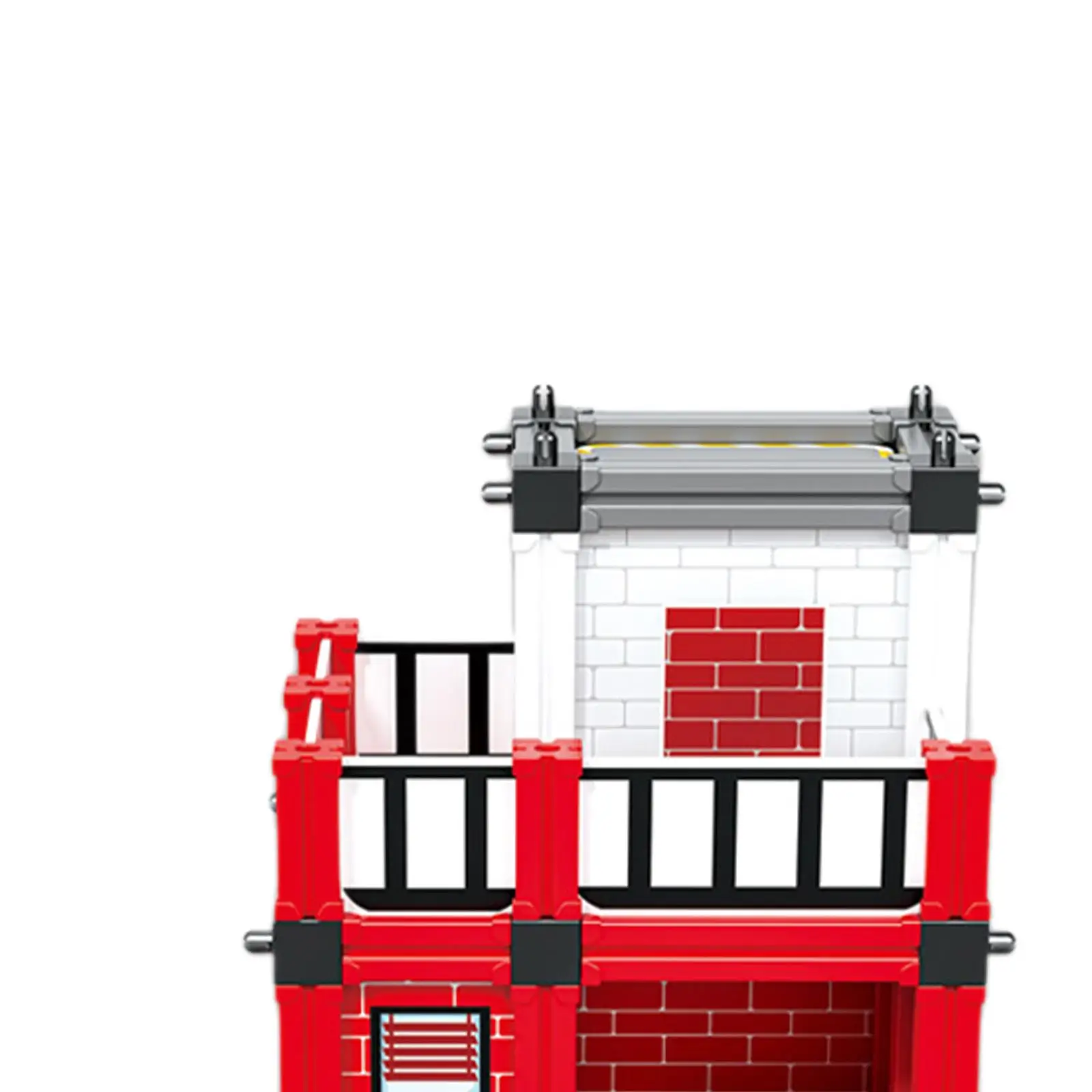 Kit de construcción de estación de bomberos, artesanía DIY, rompecabezas 3D, montaje de bricolaje para diseño de accesorios, mesa de arena, modelo de arquitectura, regalo