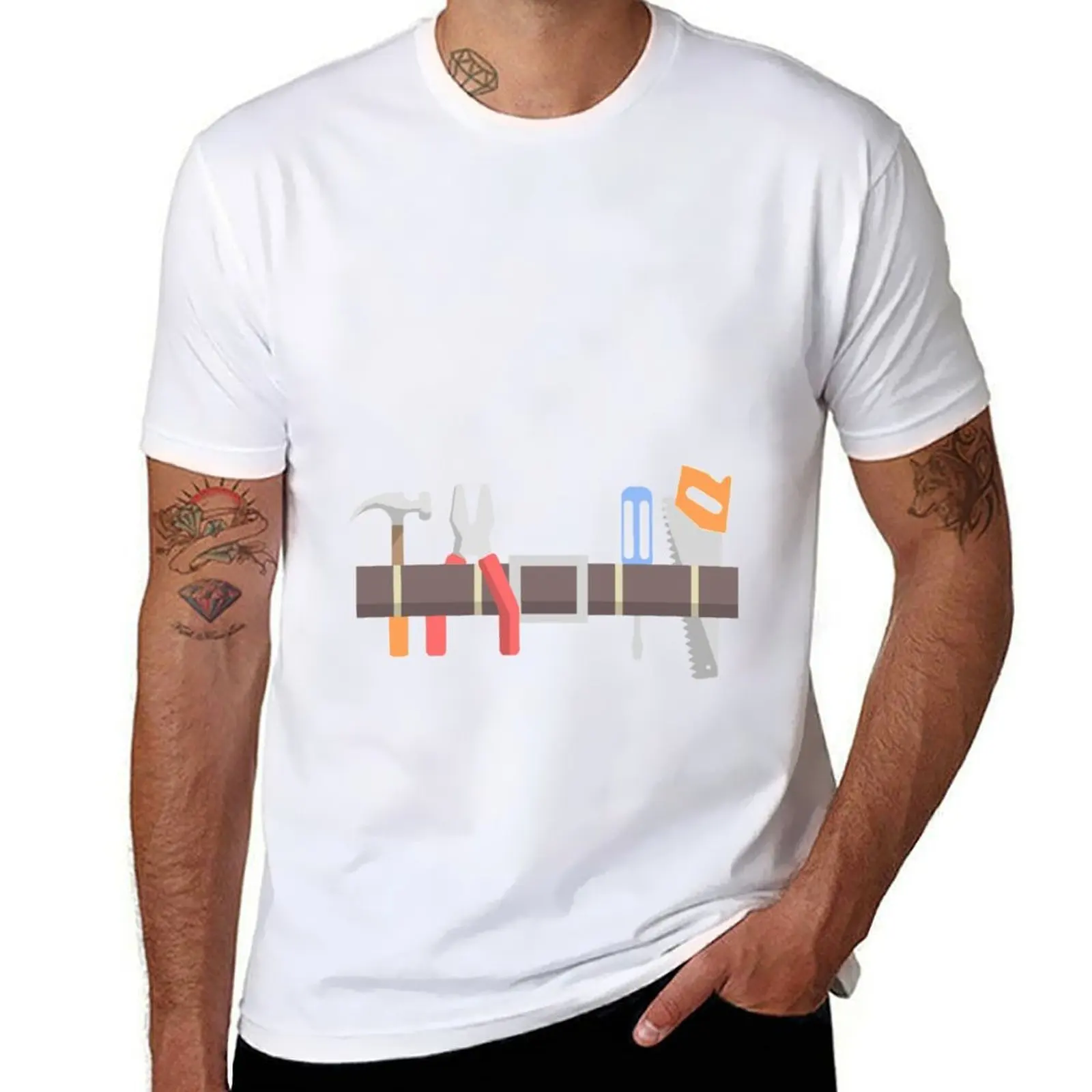 

Workman Tool Belt - Handyman Costume T-Shirt man t shirt luxury t shirts for man cotton T-Shirt