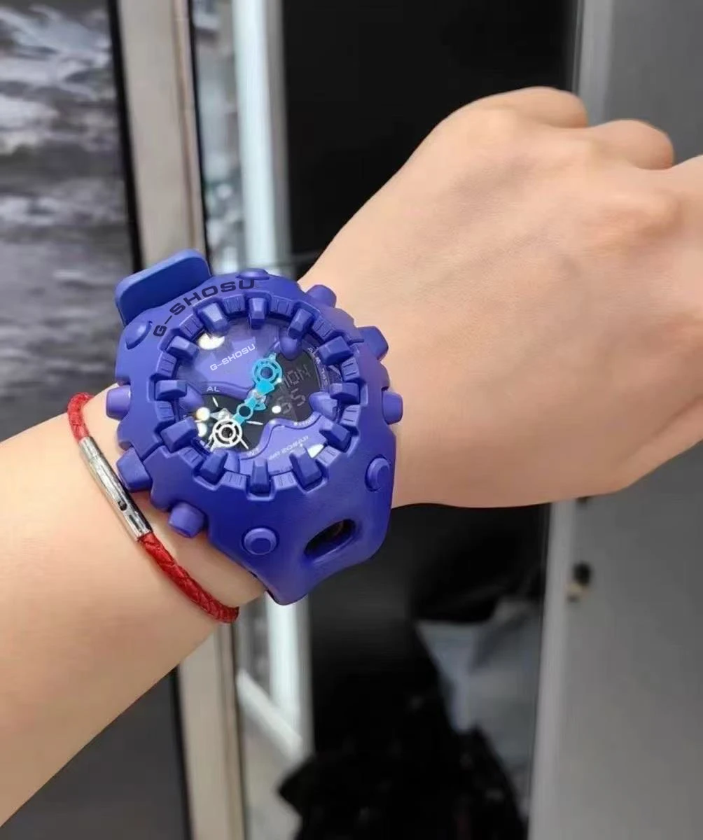 ساعة رياضية رقمية للجنسين، إصدار خاص، شاشة LED مزدوجة كاملة المواصفات، توقيت عالمي، قرص كبير