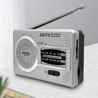 BC-R2033 Pocket Radio Battery Powered Telescopic Antenna AM FM Dual Band Radio Receiver Mini Portable Built-in Speaker For Elder