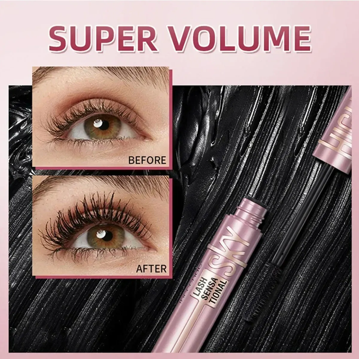 Smooth Eyelash Primer No Residue Natural Mascara Quick Film Long Lasting Mascara Curly Waterproof Mascara Plump Thick Mascara