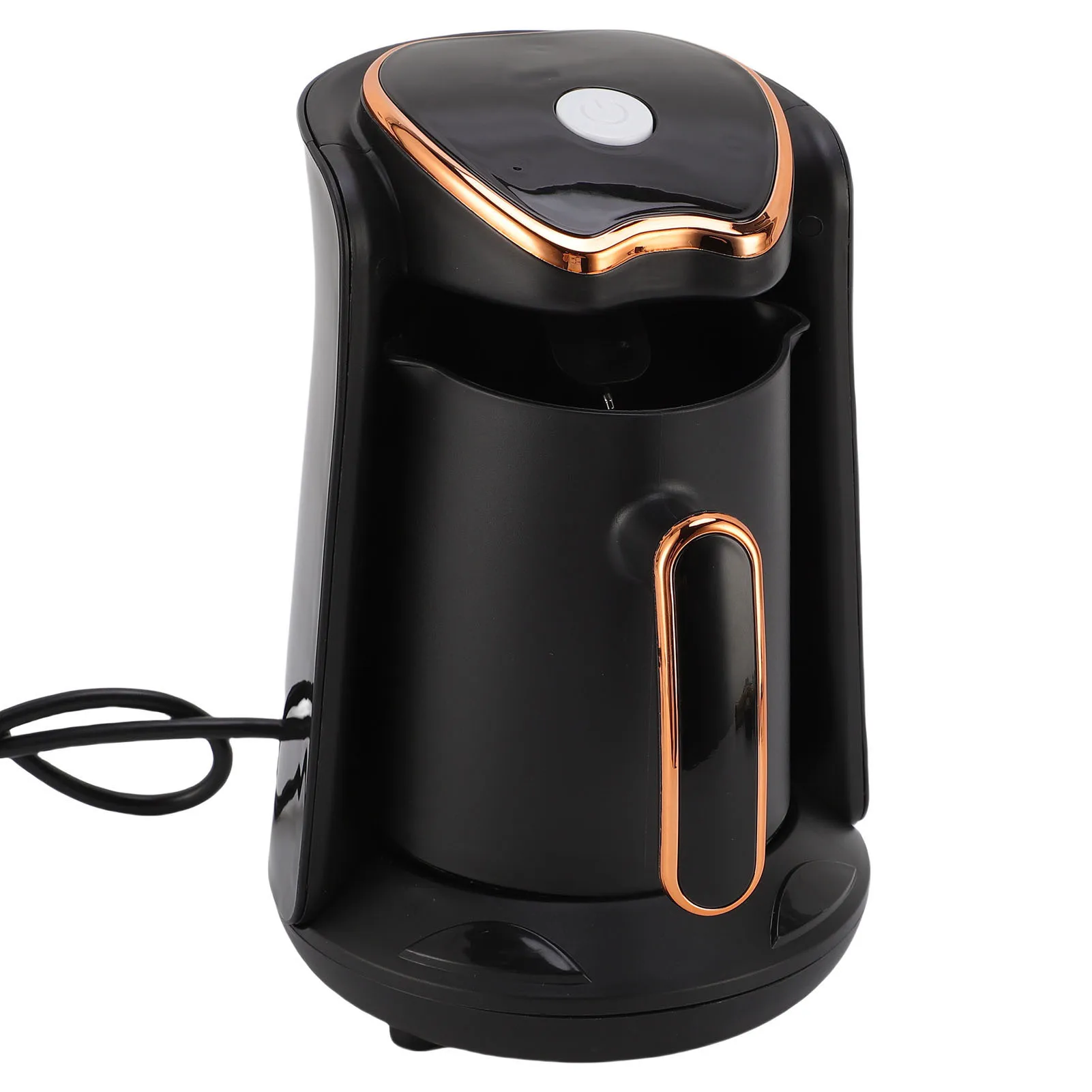 Cafetera turca, cafetera turca de 600W, 4 tazas, antidesbordamiento, quema en seco, cafetera turca portátil para el hogar