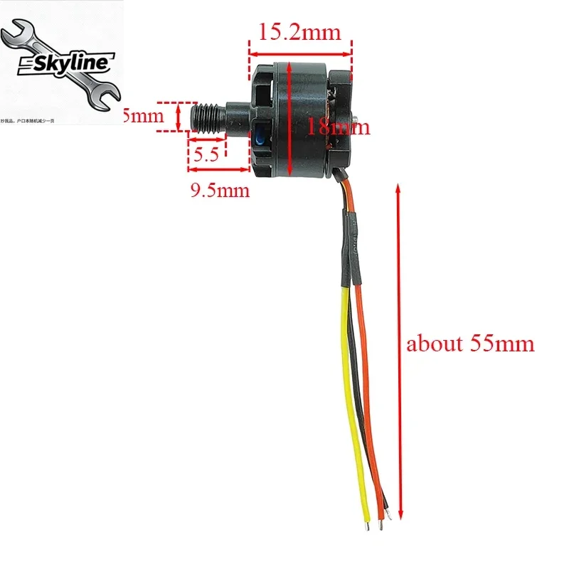 Mini 1306 BLDC 3-phase Brushless Motor DC 11.1V 3S  3000KV High Speed Brushless Engine