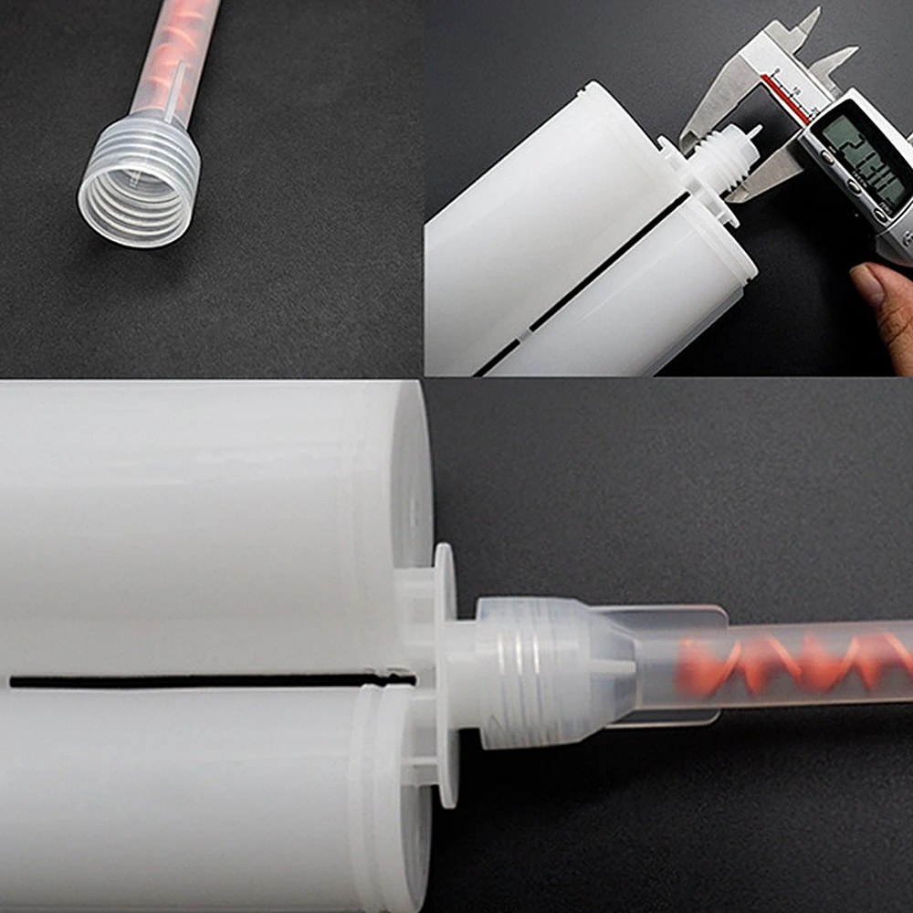 10pcs Dual Barrel Mixing Nozzle Static Mixing Nozzle Epoxy Mixing Tube Suitable for 200mL and 400mLDual Cartridges