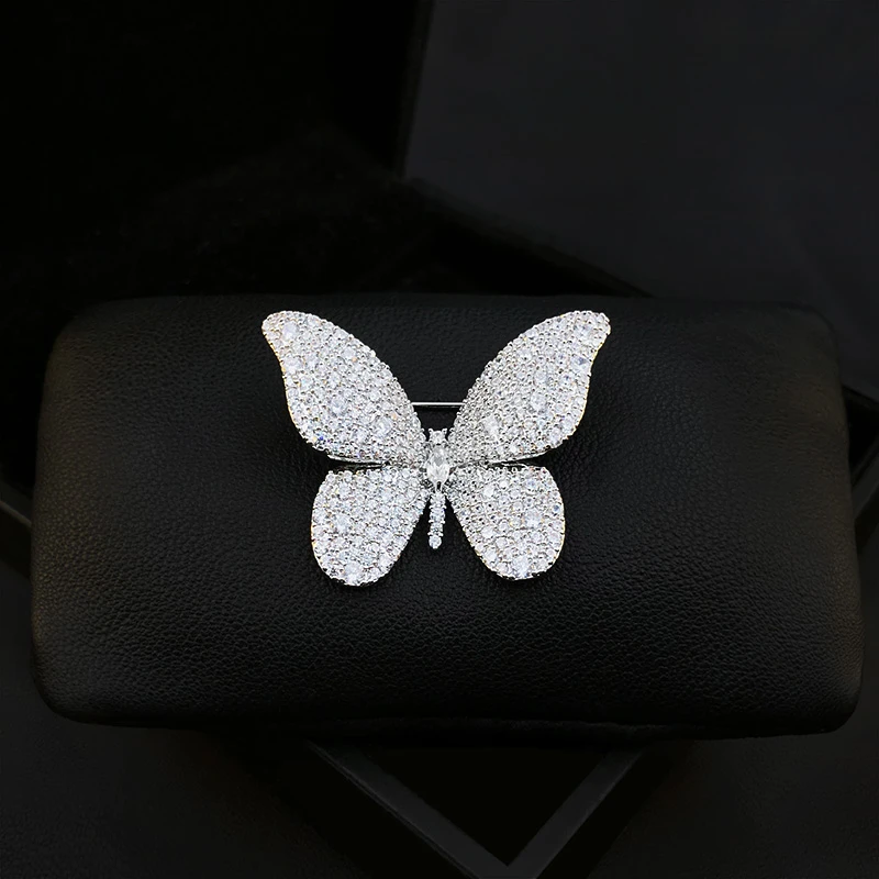 

1179 Luxury Butterfly Brooch High-End Elegant Insect Corsage Women's Suit All-Matching Graceful Pins Clothes Accessories Jewelry