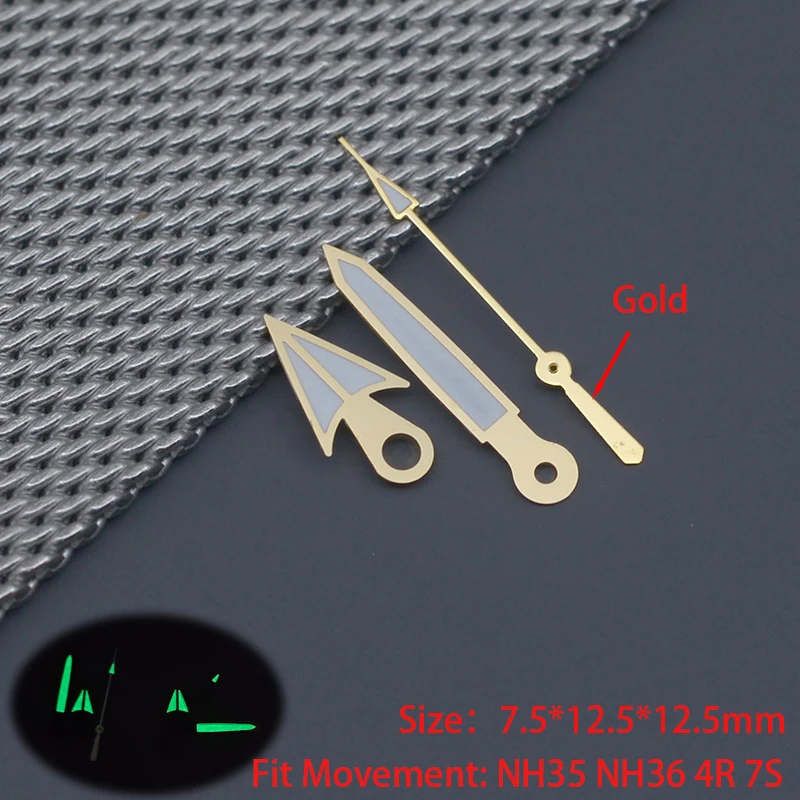 

Green Luminous Watch Hands for NH35 NH36 4R 7S Movement Fits SKX007 SKX009 SKX Diver Watches Replacement Mechanical Watch Parts
