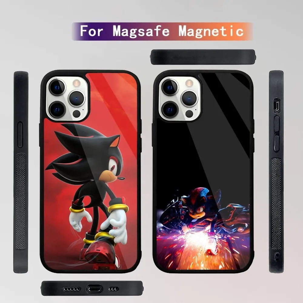 Anime The Hedgehog Shadow 10 Phone Case For iPhone 16,15,14,13,12,11,Plus,Pro,Max Mini Magsafe Magnetic Wireless Charging