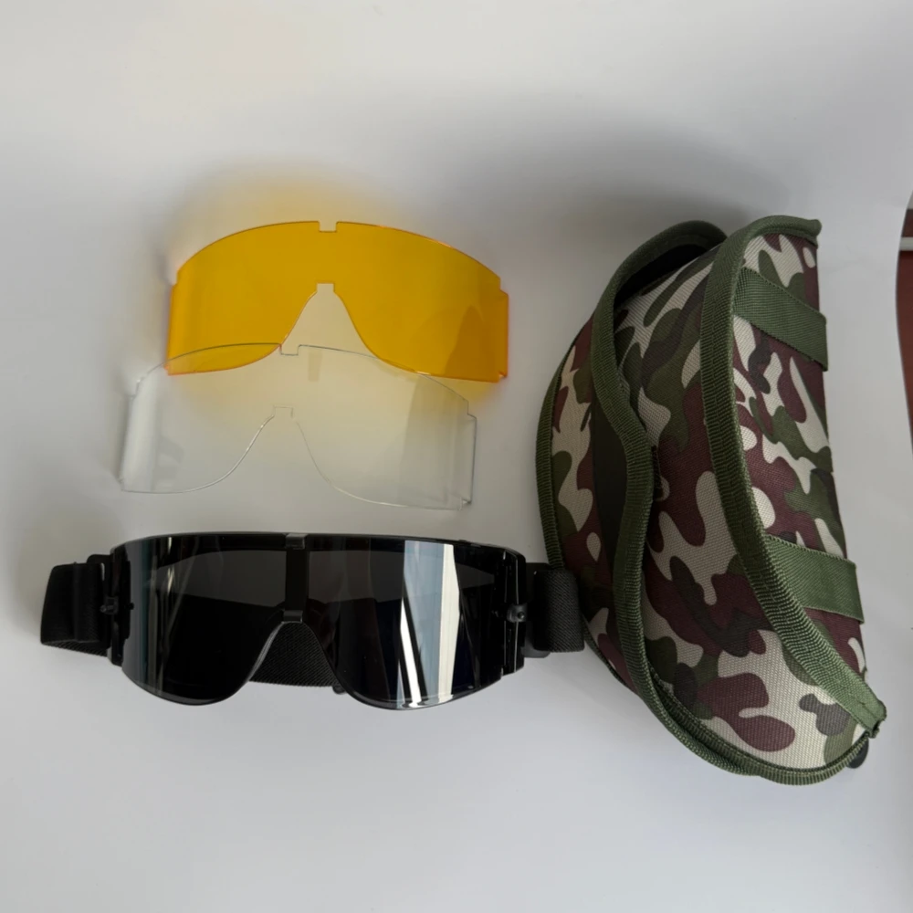 

New Tactical Goggles Military Fans CS Shooting Outdoor Sports Training Three-piece Set Field Sports Eyeglasses