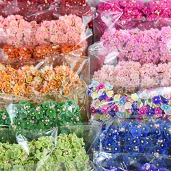 8pieces/bouquet Mini Paper Flowers Roses Bouquet Artificial Flower Cheap Wedding Decor For Scrapbooking DIY Flores 3/12 Bouquet