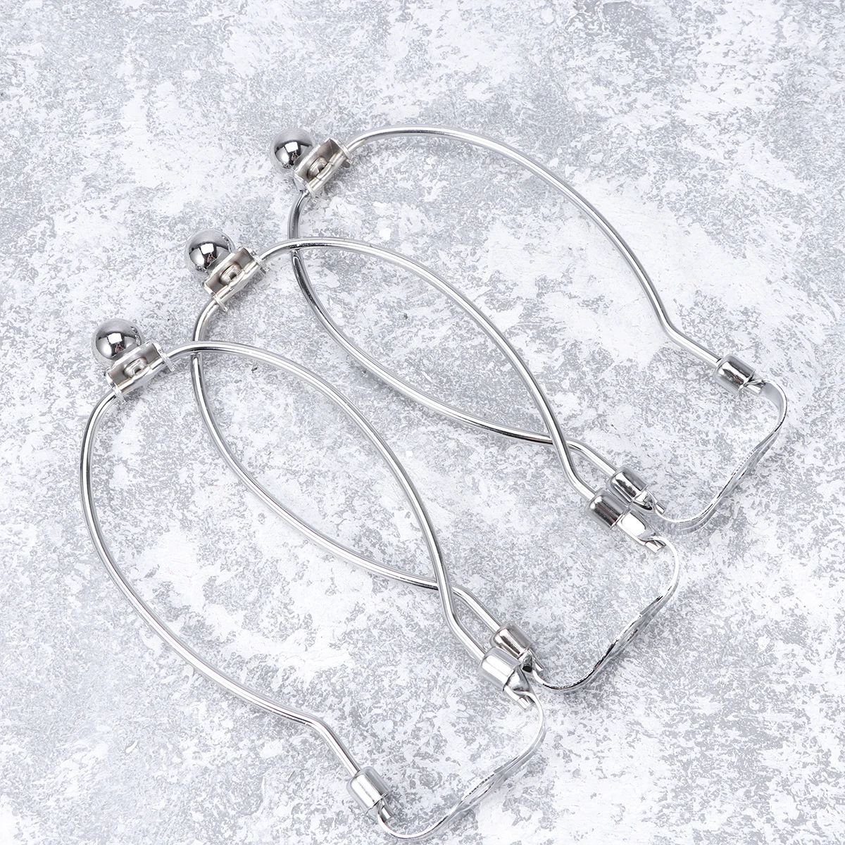 2 قطعة مطلي بالكروم القيثارة قوس 8 بوصة 205 مللي متر طويل القامة الفضة الحديد الجدول غطاء مصباح أرضي حامل ل كريستال مصباح المنزل مكتب القرن #4