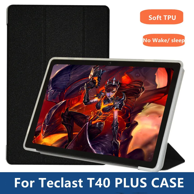 Ultra Dunne Behuizing Voor Teclast T40 Plus 2021 Nieuwe Tablet Drievoudige Standaard Cover Matte Transparante Schaal Voor T40plus Fundas Cadeau