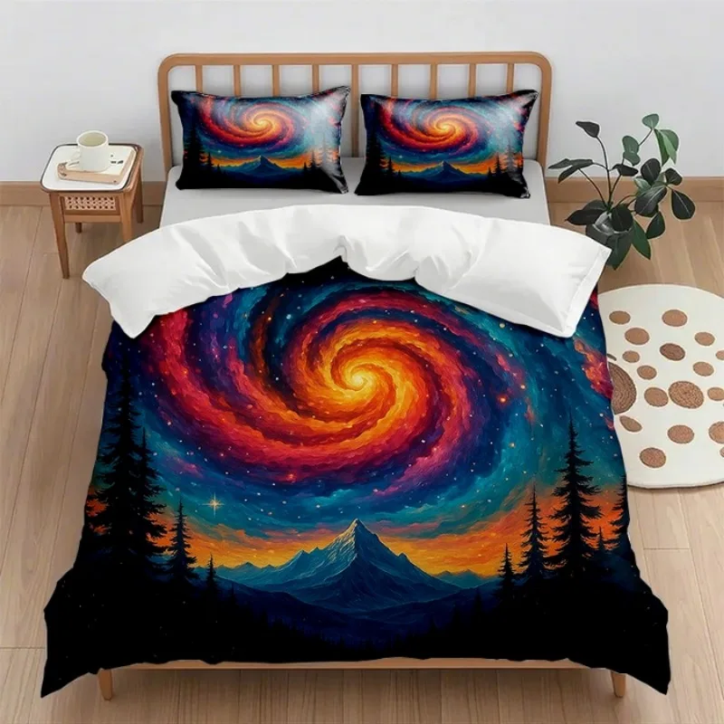 

(quilt cover + pillowcase) New digital printing quilt cover set 2pcs/3pcs holiday gift household quilt cover without sheet