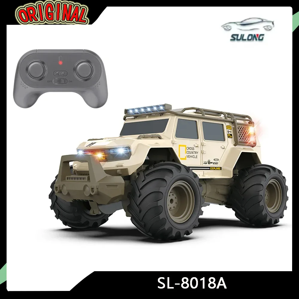 SL8018A 1:14 سيارة RC برمائية - 2.4G 5-Ch (جميع التضاريس)، أضواء/صوت، هدية عيد ميلاد للأولاد