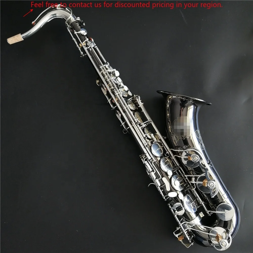 

Double Arms With High F# Key Black Nickel Body Silver Keys Chinese Professional Tenor Saxophone