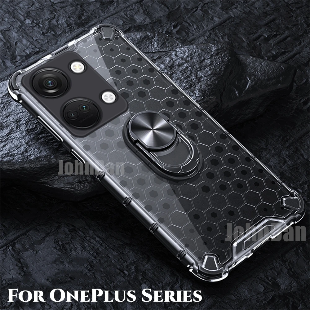 Transparent Magnet Case For OnePlus Nord 3 CE3 CE2 2T N200 N30 N20 ShockProof Armor Shell KickStand Back Cover Case Funda Coque