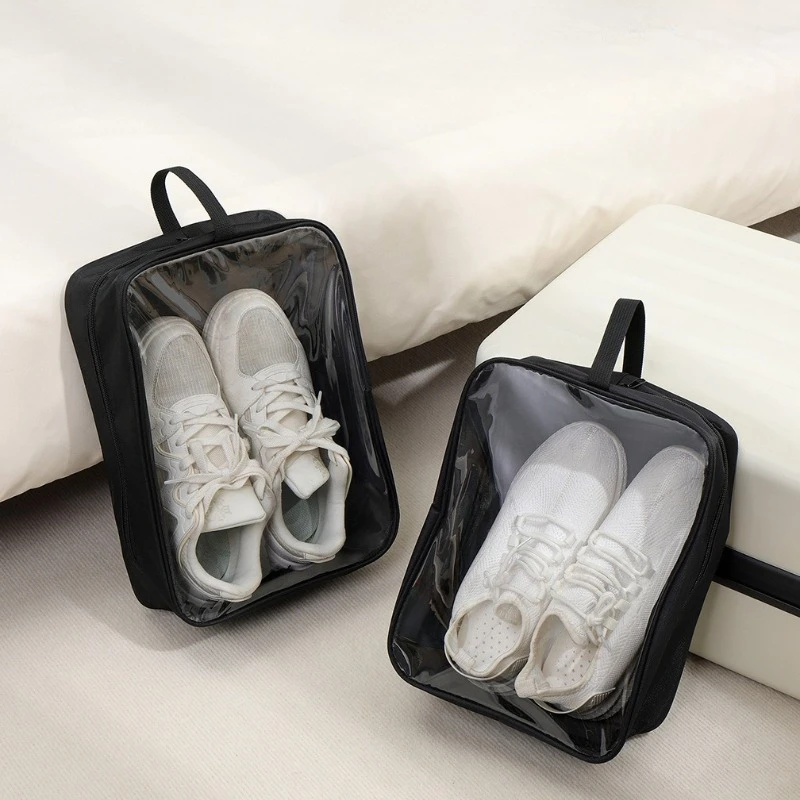 Transparent Travel Shoe Storage Bag, Waterproof Dustproof Shoe Cover Portable Organizer Bag, Mold Proof Shoe Pouch
