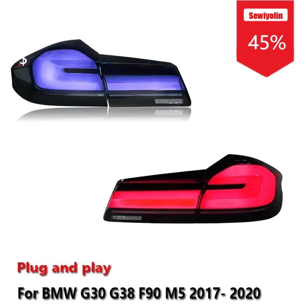 

Sewiyolin Car Parts LED LCI Tail Lights For BMW G38 G30 530 540 M5 F90 2017-2022 DRL Fog Rear Trailer lamps Turning Signal Voitu