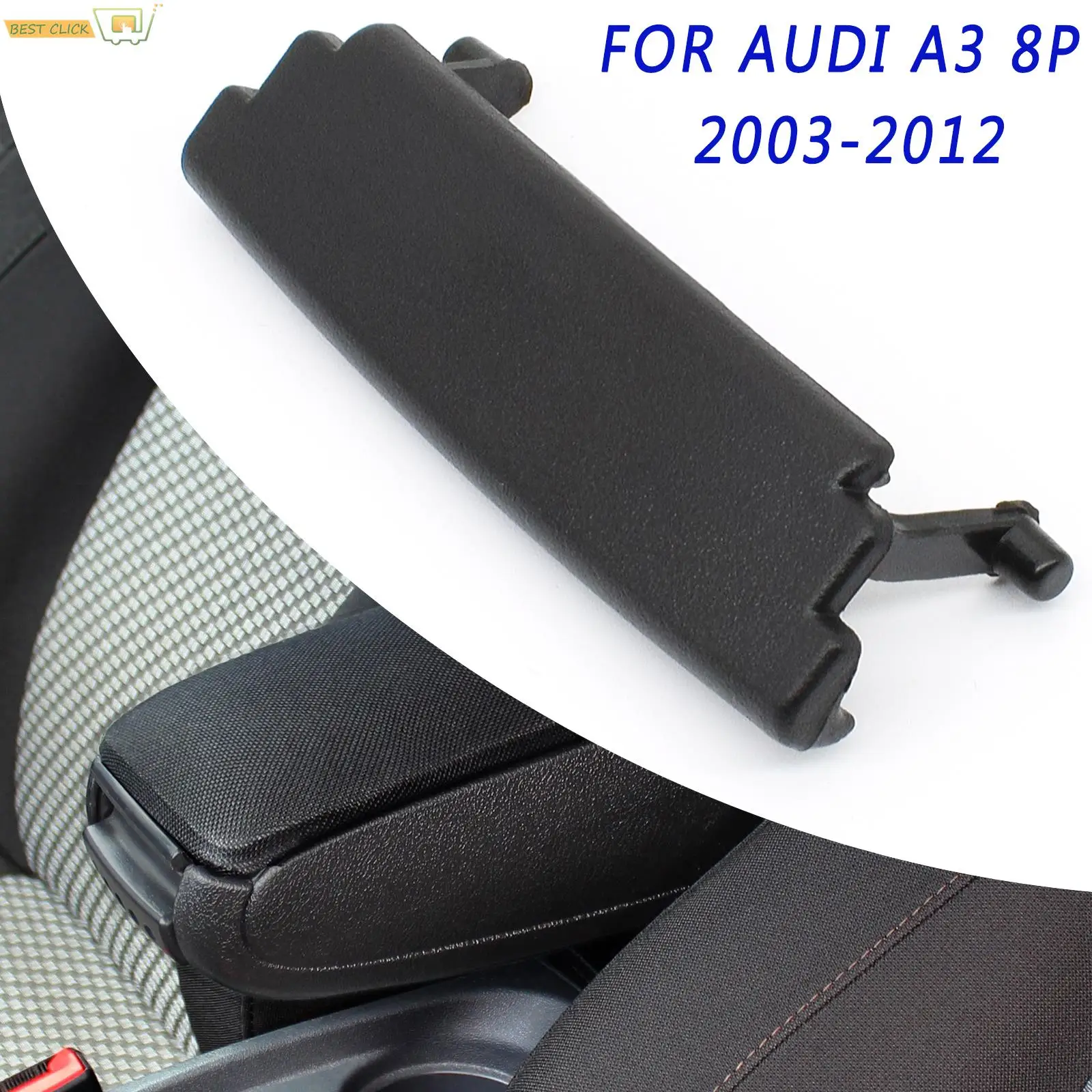 A tampa do braço do carro para Audi, tampa central do console, grampo da trava, captura a caixa de armazenamento, A3, S3, 8P, 2003, 2004, 2005,