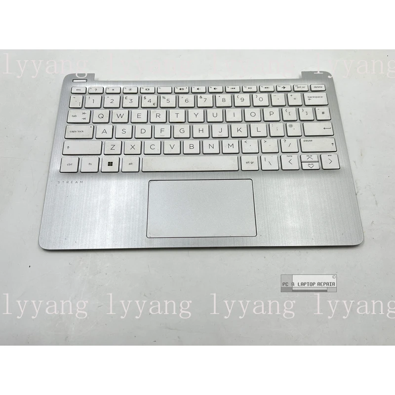 f  For  HP Stream 11-AK Palmrest Top Cover UK Keyboard Silver L47473-031