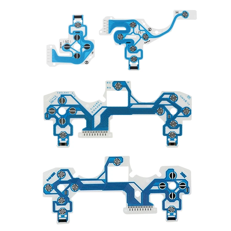 10Pcs For  030 040 050 Blue Controller Conductive Film Keypad Flex Cable Buttons Ribbon Circuit Board Accessories E65C