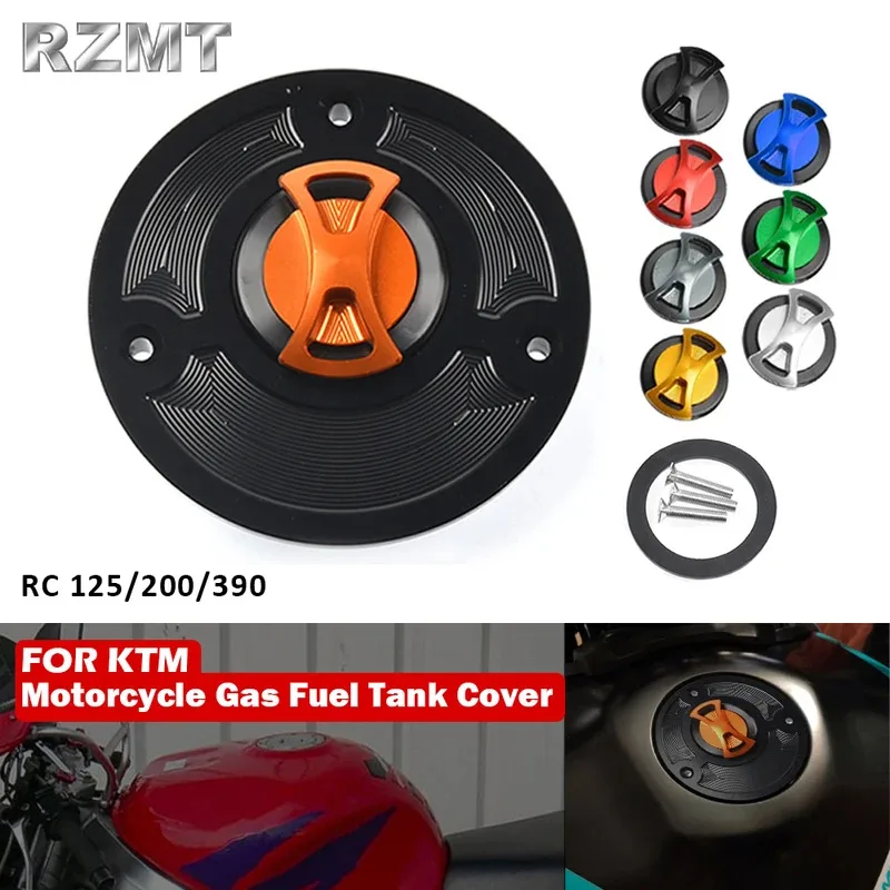 8 Colors Keyless Motorcycle Fuel Gas Tank Cap Cover For KTM RC125 RC200 RC390 2011-2016 Moto Parts