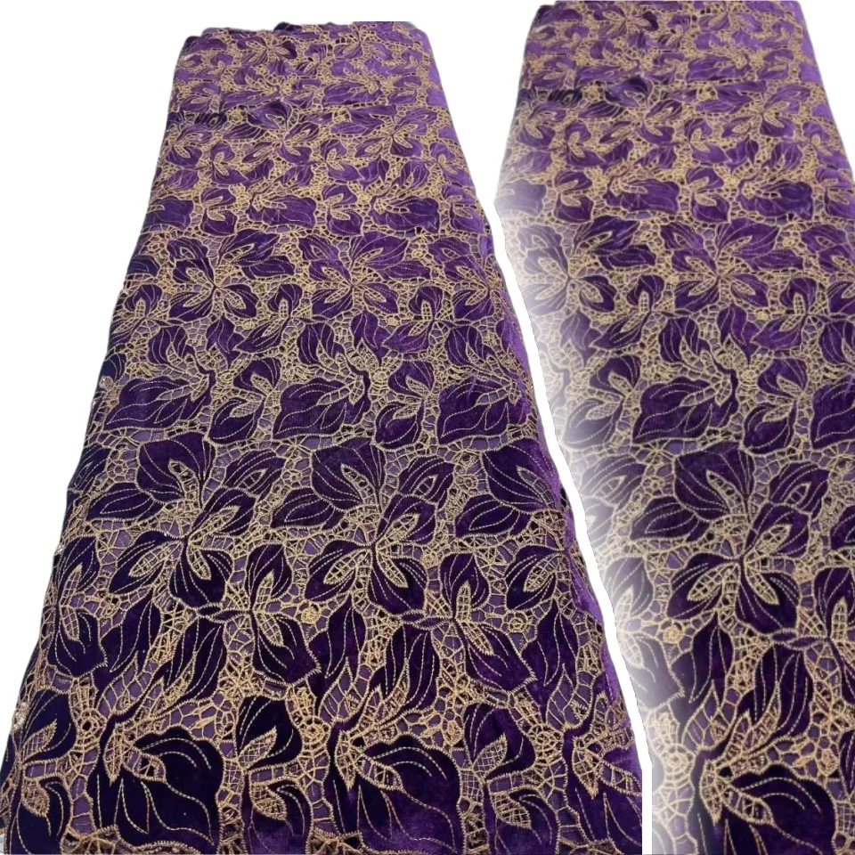 

Африканская кружевная ткань 2025 г., высокое качество, нигерийская кружевная ткань, бархатная лазерная вышивка, швейцарская вуаль, шнур, кружево для свадебного шитья 1089