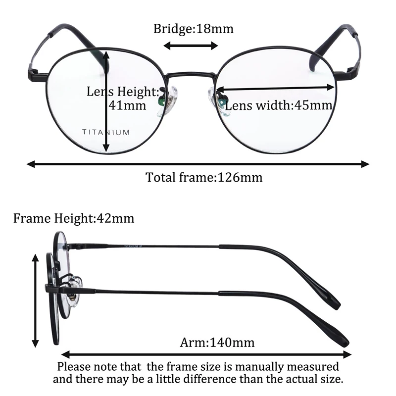 titanium glasses women prescription progressive glasses of sight far and near reading glasses women round glasses frame custom