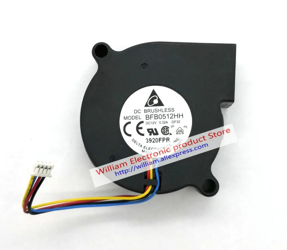 

New Original Delta BFB0512HH DC12V 0.32A -DF32 50*15MM 4 Lines Computer Cooling Fan