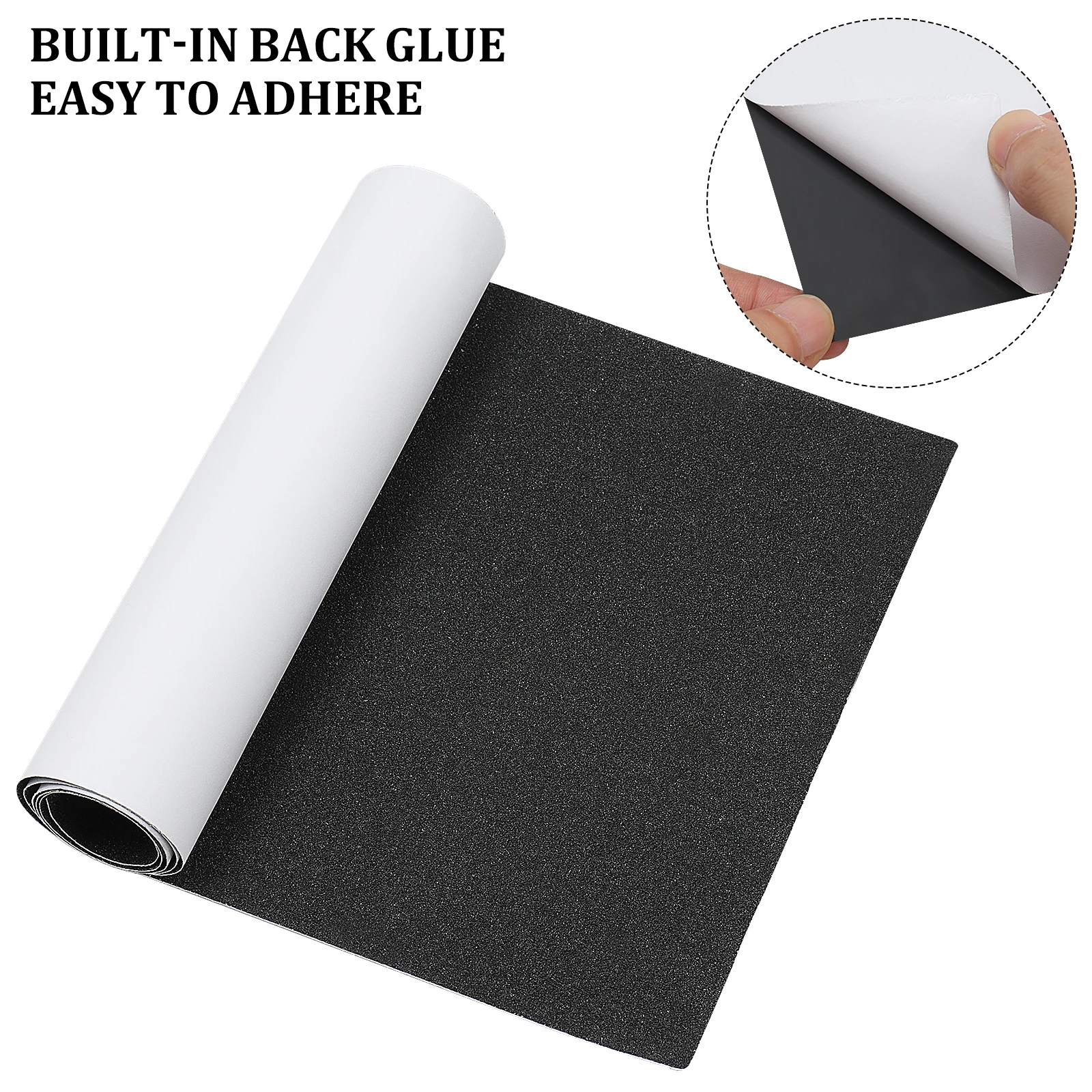 

80X20cm Skateboard Scooter Sandpaper Grip Tape Sheet Stair Pedal Strong Adhesive Bubble Free Durable Black Color For Longboard