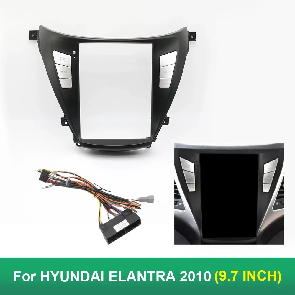 

9.7 Inch 2 Din Car Radio Fascias For HYUNDAI ELANTRA 2010 Tesla Style Multimedia Frame Video Player Navigation DVD Panel Trim