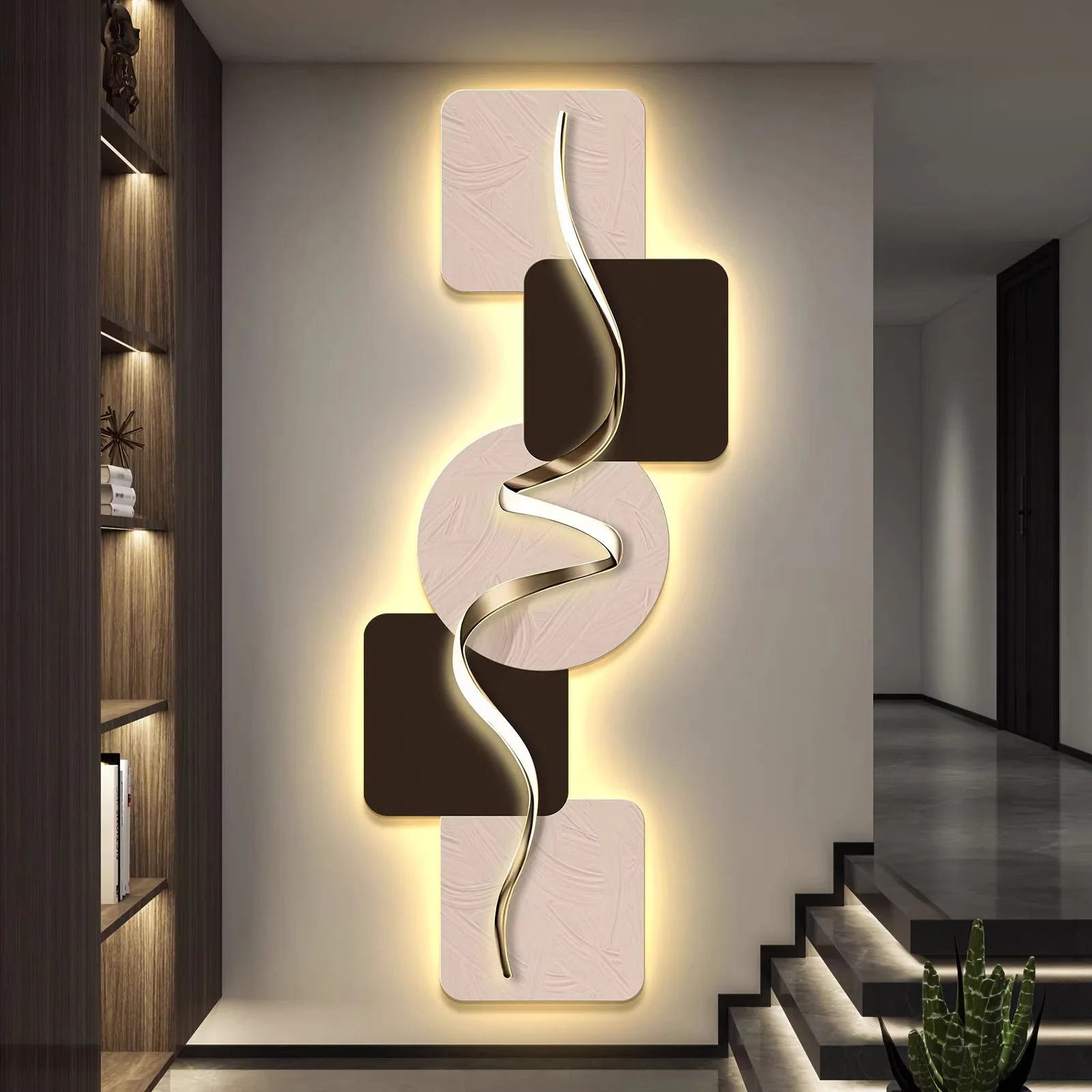 Light luxury entrance decorative painting corridor aisle high sense atmosphere hanging painting mural simple modern