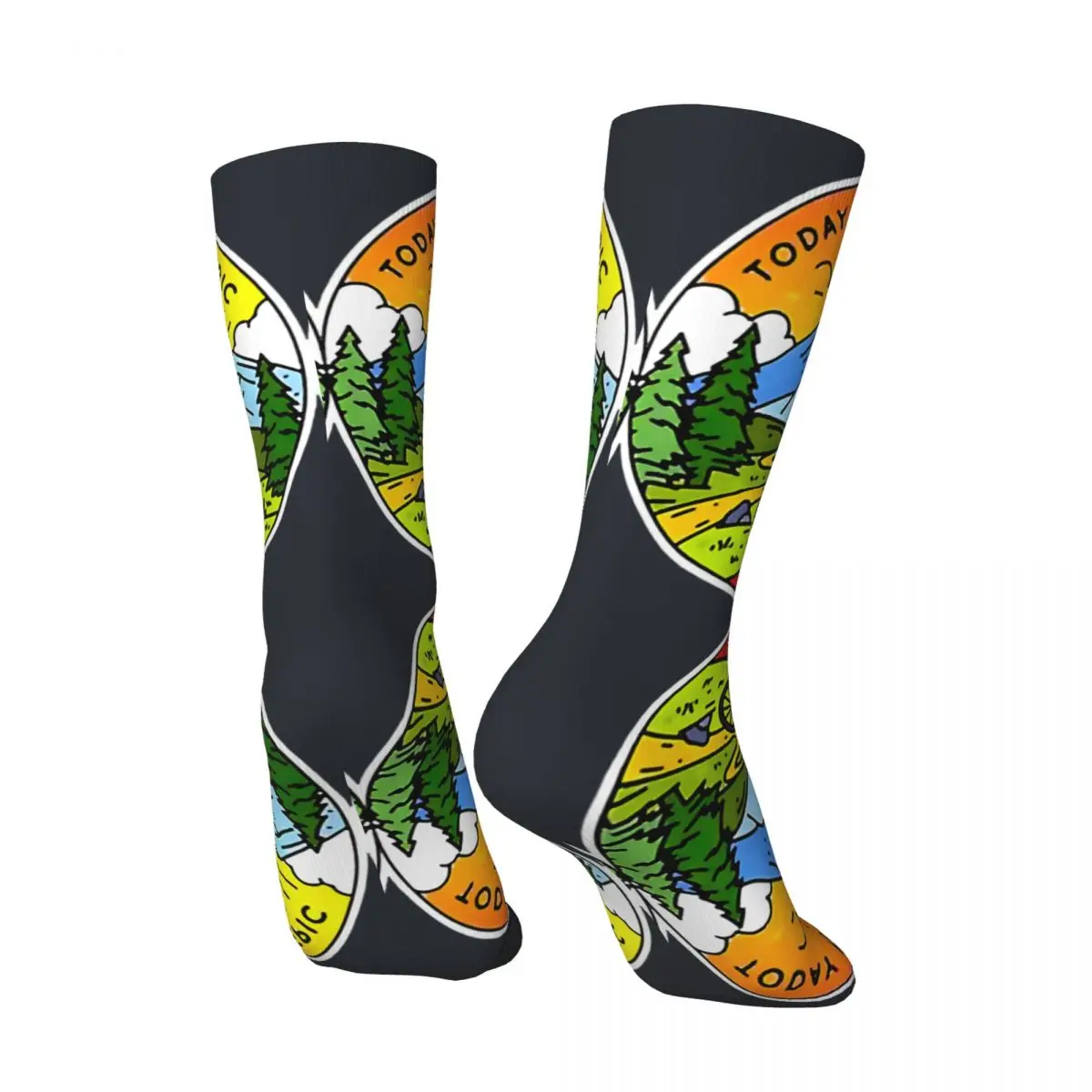 Funny MTB Sock for Men Hip Hop Vintage Sam Pilgrim Quality Pattern Printed Crew Sock Casual Gift official-website tops fugees