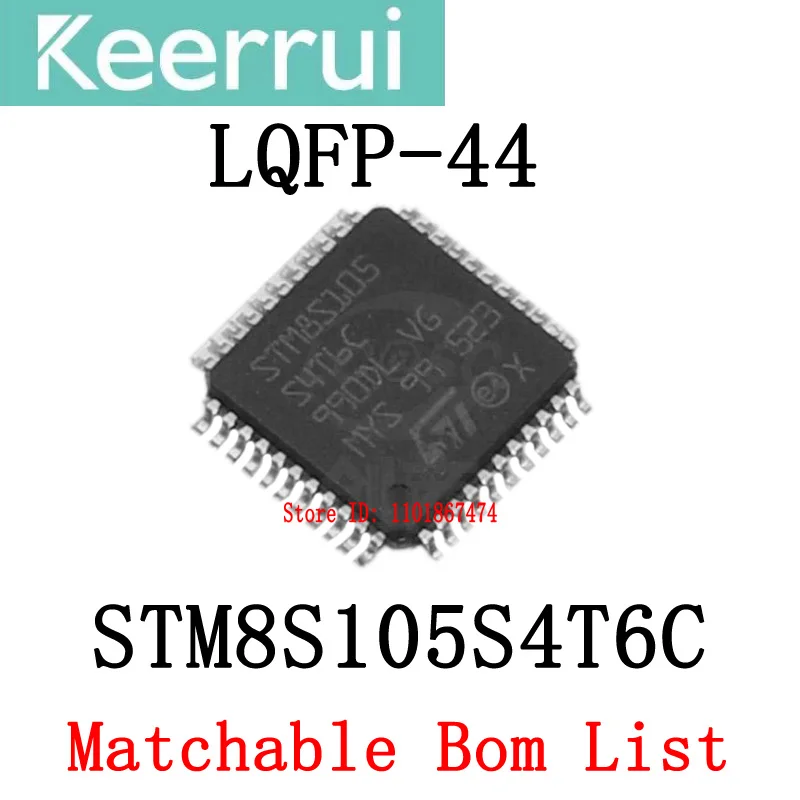 1~1000pcs/LOT 100% brand new original STM8S105S4T6C LQFP-44 STM8S105 ATM8S S4T6C STM MCU IC chip (can match BOM list table)