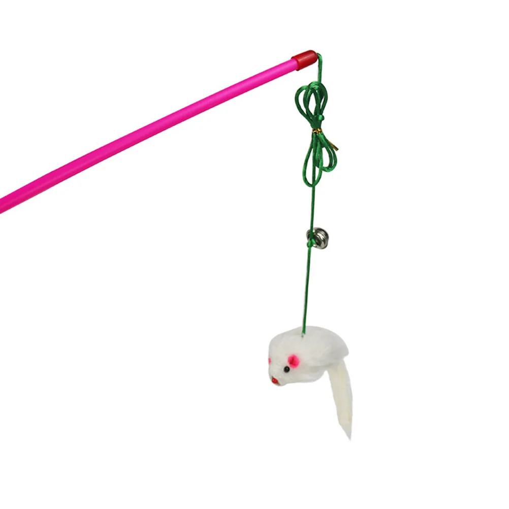 

5pcs Mouse Cat Wand Funny Teaser Stick For Kitten Interactive Training Wand Cat Interactive Pet Supplies