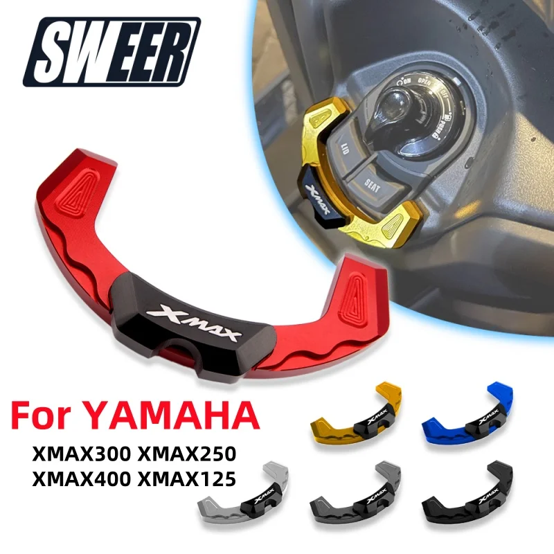 For Yamaha XMAX300 XMAX250 XMAX400 XMAX125 Motorcycle Accessories Electric Door Lock Decorative Cover Switch Protection Shell