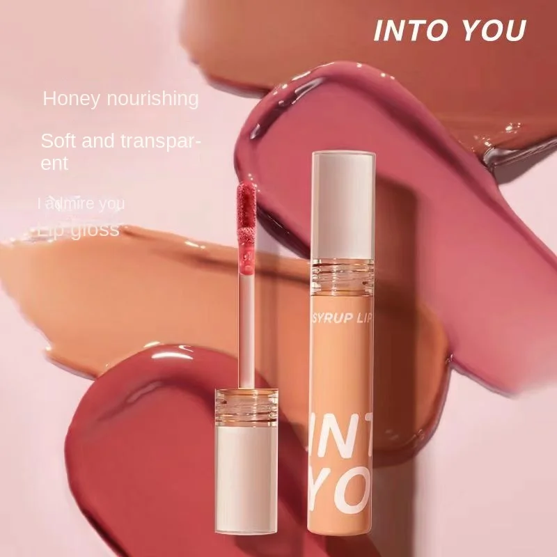 INTO YOU Syrup Glossy Lip Tint Liquid Lipstick Glossy Lip Cosmetics Lip Balm Lip Tint Glossy Lipstick Makeup