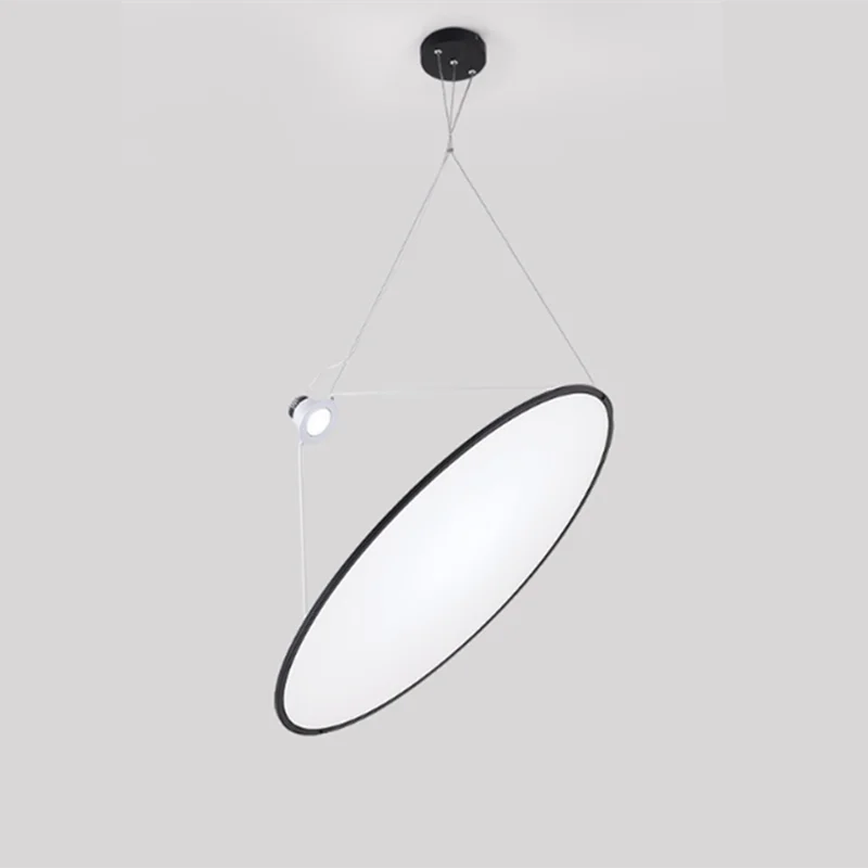 Italy Designer Pendant Lighting Modern black white pendant light  minimalist Suspension Villa Hall Hanging Light