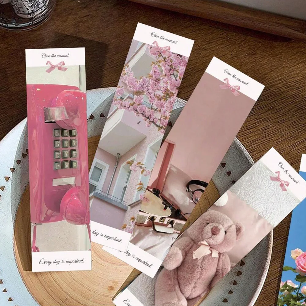 30-60pcs-segnalibro-con-squillo-rosa-estetico-fresco-caffetteria-negozio-di-abbigliamento-negozio-di-fiori-biblioteca-segnalibro-decorativo-per-pasticceria