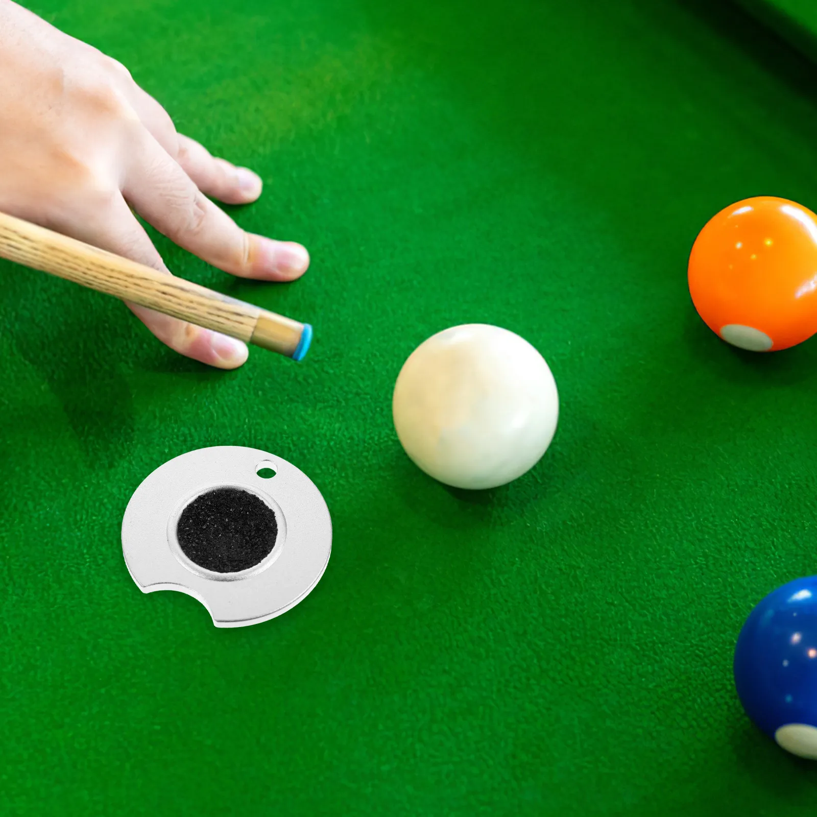 

Cue Tip Shaper for Billiards Pool Cue Maintenance Tool Aluminum Construction Compact Design No Burrs Non-Fading Surface Pool Tip
