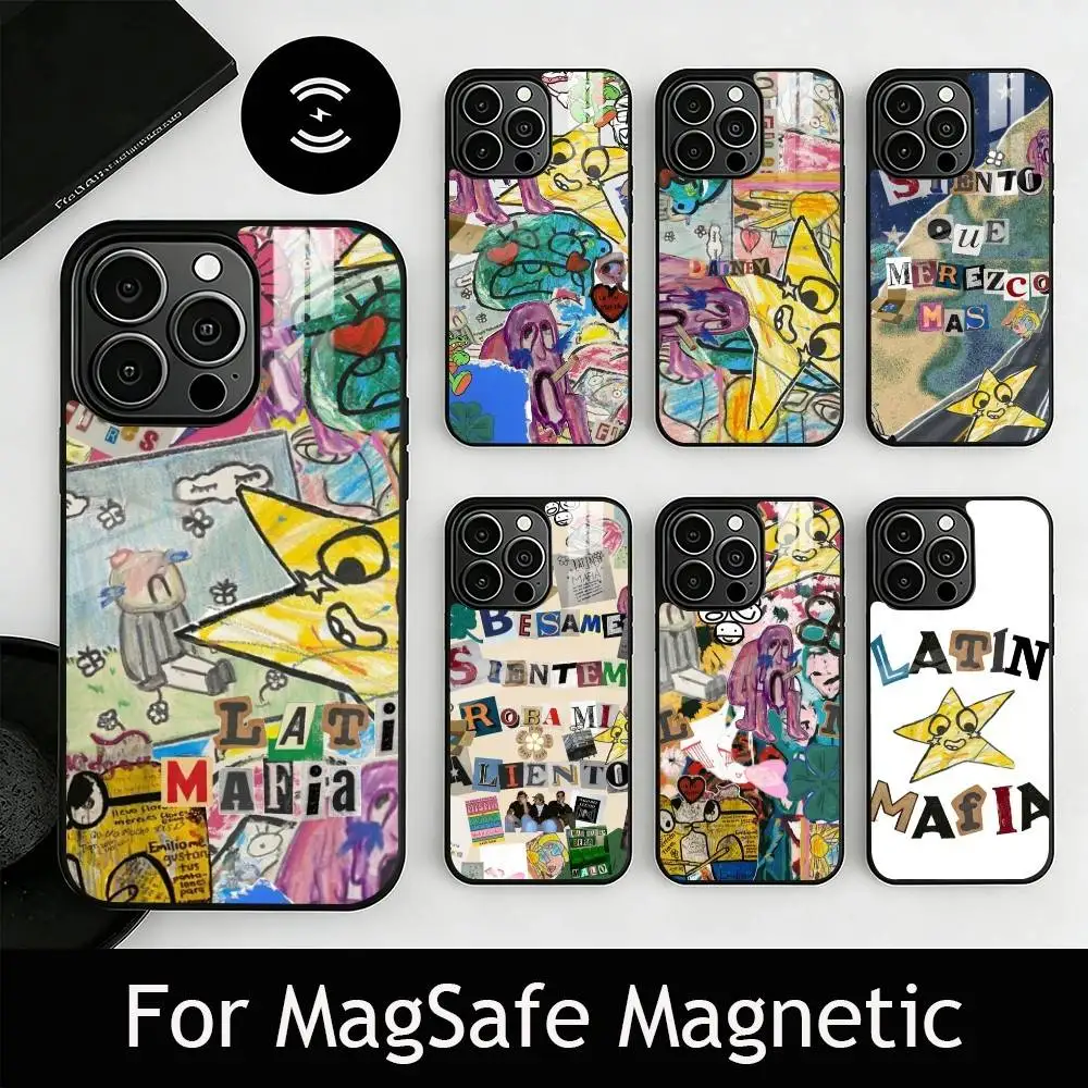 

L-Latin M-Mafia Phone Case For iPhone17,16,15,14,13,12,11 Plus,Pro Magnetic with Magsafe Wireless Charging